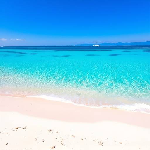 Playa de arena blanca con aguas cristalinas en Mallorca