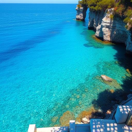 Vista de una cala en la Costa Brava con aguas cristalinas.